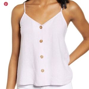 BP Pink Striped Button Cami